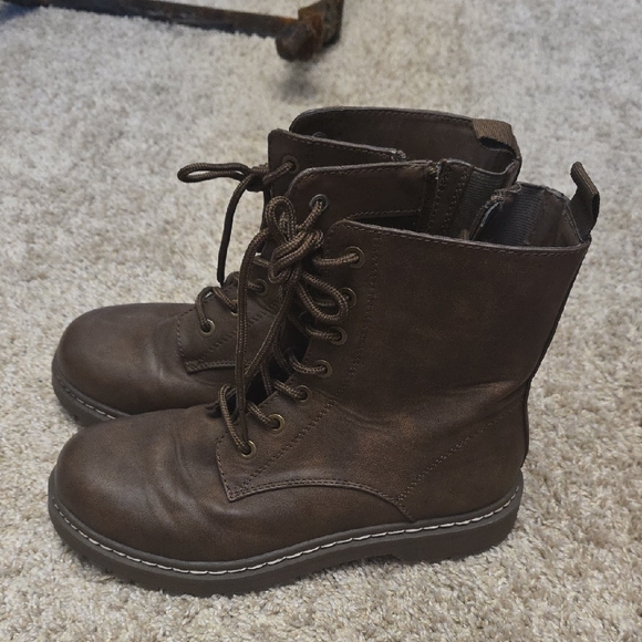 torrid Shoes - Torrid Brown Combat & Moto Boots